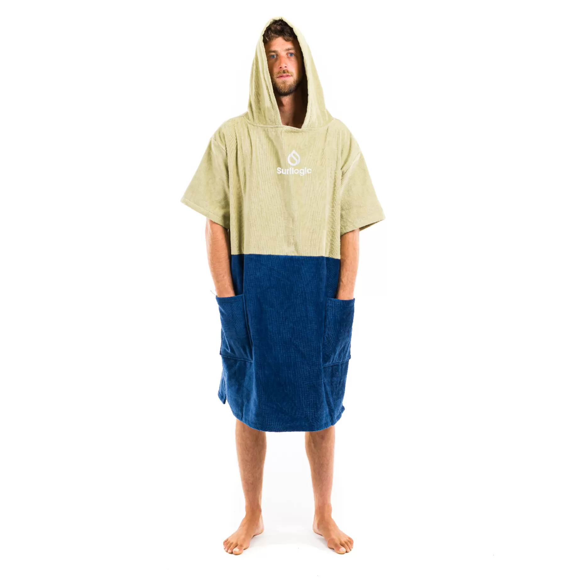 Surflogic Poncho Khaki & Navy Discount