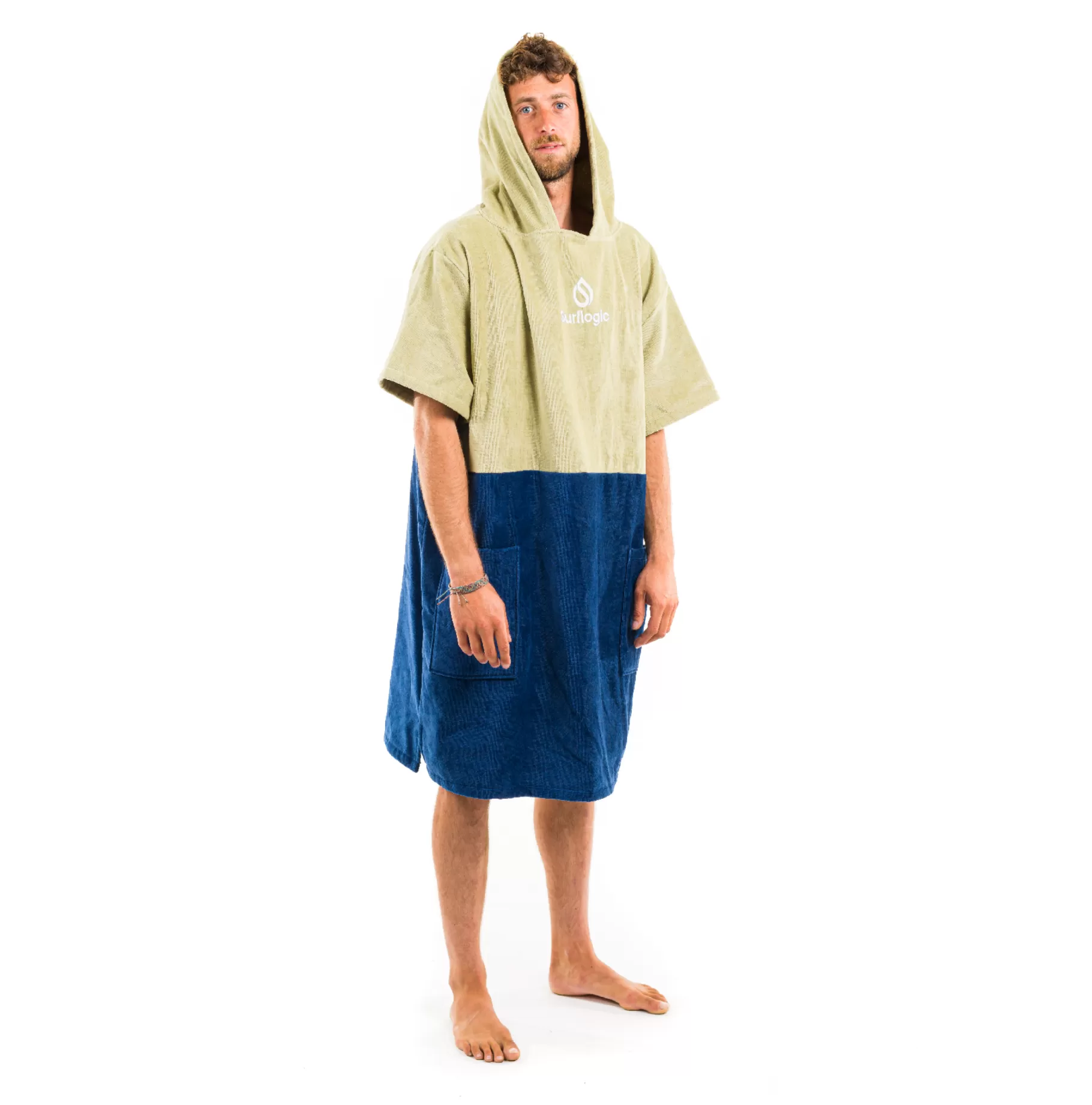 Surflogic Poncho Khaki & Navy Discount